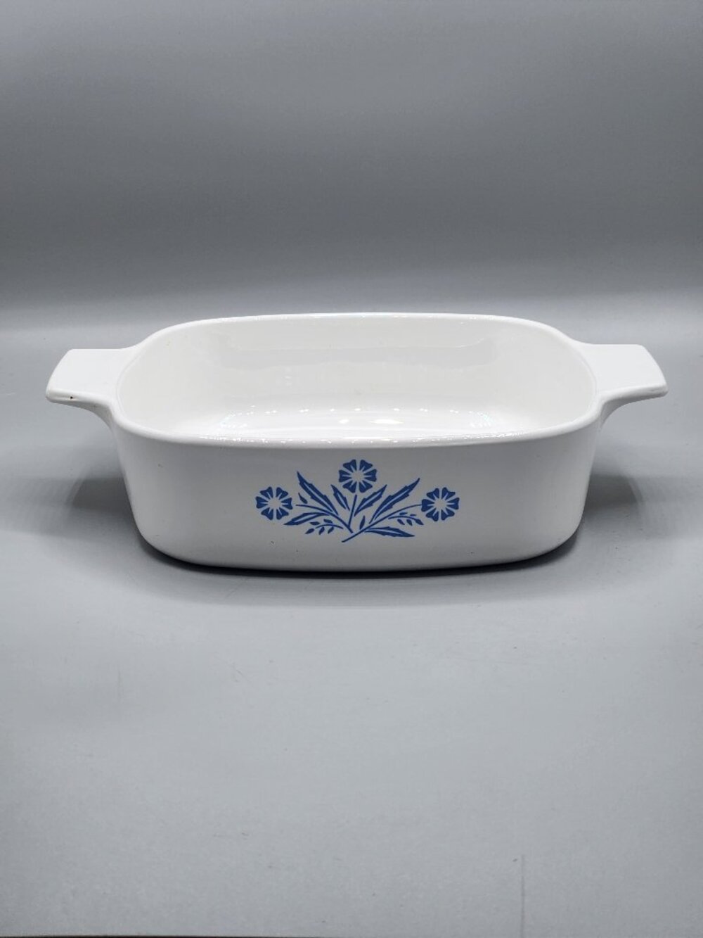 Corning Ware Casserole Dish 1 Quart Cornflower Blue White Flowers No Lid A-1